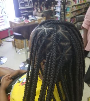 Young and beautiful hair braided lady