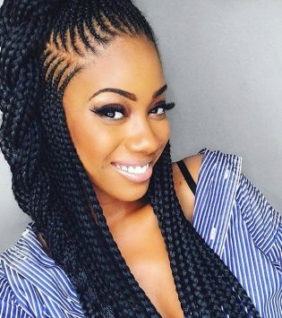 Young and beautiful hair braided lady